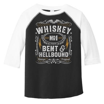 Whiskey Bent And Hellbound Country Music Biker Bourbon Toddler Fine Jersey T-Shirt