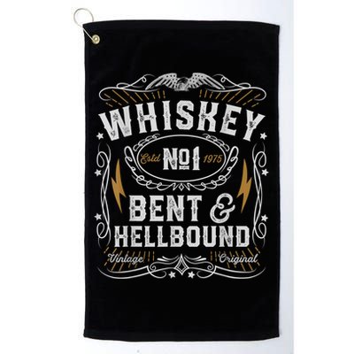 Whiskey Bent And Hellbound Country Music Biker Bourbon Golf Towel