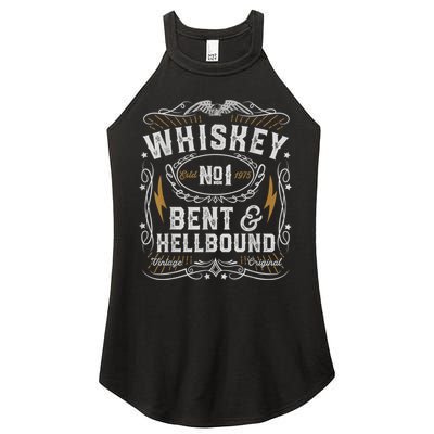 Whiskey Bent And Hellbound Country Music Biker Bourbon Women's Perfect Tri Rocker Tank