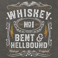 Whiskey Bent And Hellbound Country Music Biker Bourbon Cotton Canvas Backpack