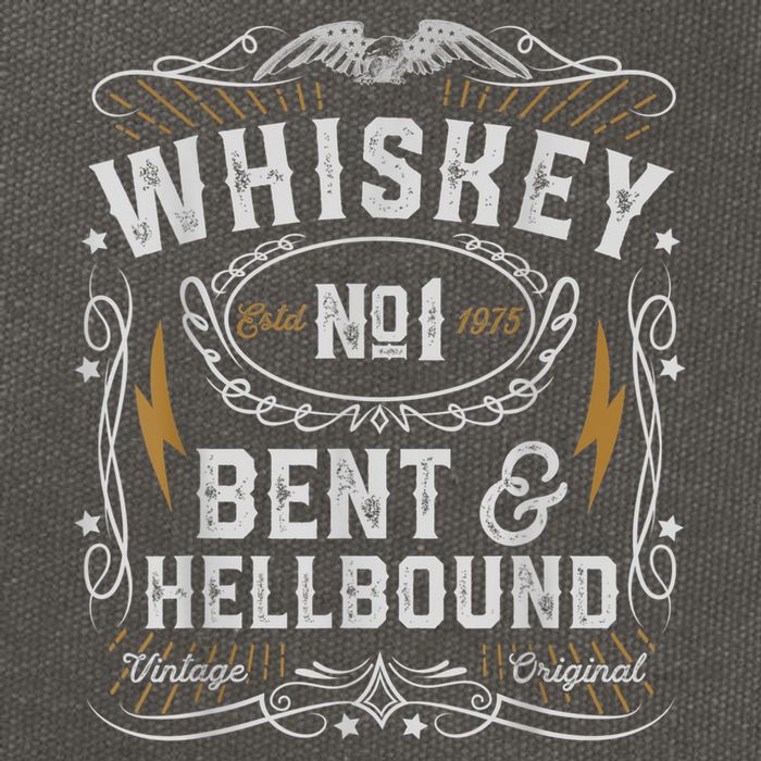 Whiskey Bent And Hellbound Country Music Biker Bourbon Cotton Canvas Backpack
