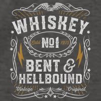 Whiskey Bent And Hellbound Country Music Biker Bourbon Vector Backpack