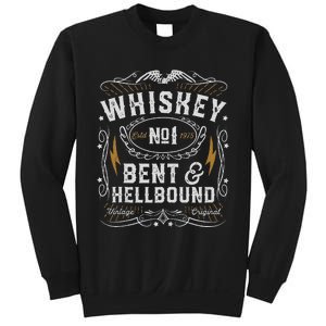 Whiskey Bent And Hellbound Country Music Biker Bourbon Gift Sweatshirt