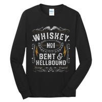 Whiskey Bent And Hellbound Country Music Biker Bourbon Gift Tall Long Sleeve T-Shirt