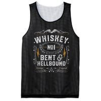 Whiskey Bent And Hellbound Country Music Biker Bourbon Gift Mesh Reversible Basketball Jersey Tank