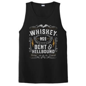 Whiskey Bent And Hellbound Country Music Biker Bourbon Gift PosiCharge Competitor Tank