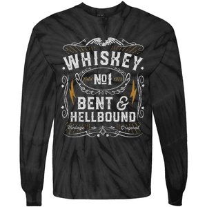 Whiskey Bent And Hellbound Country Music Biker Bourbon Gift Tie-Dye Long Sleeve Shirt