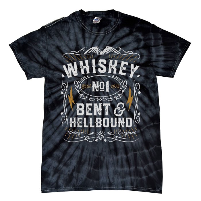 Whiskey Bent And Hellbound Country Music Biker Bourbon Gift Tie-Dye T-Shirt