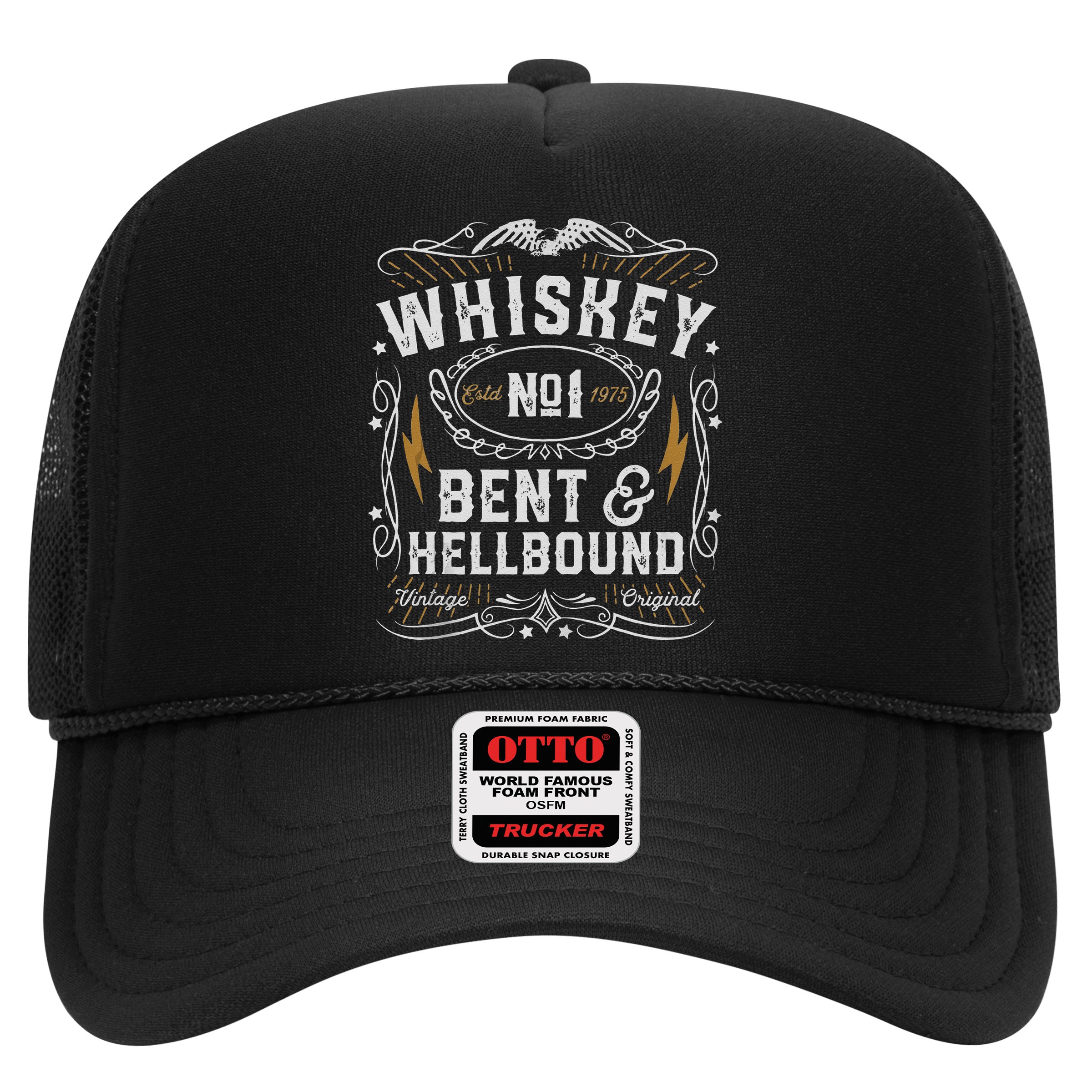 Whiskey Bent And Hellbound Country Music Biker Bourbon Gift Hat
