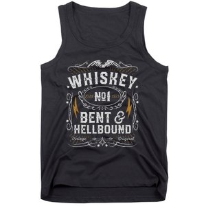 Whiskey Bent And Hellbound Country Music Biker Bourbon Gift Tank Top