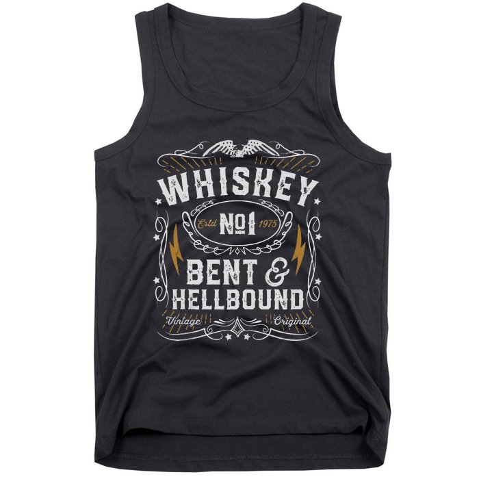 Whiskey Bent And Hellbound Country Music Biker Bourbon Gift Tank Top