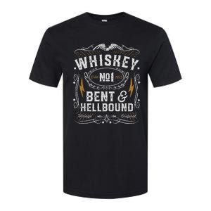 Whiskey Bent And Hellbound Country Music Biker Bourbon Gift Softstyle CVC T-Shirt