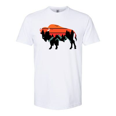 Wyoming Bison American Buffalo Vintage Souvenir Gift Softstyle® CVC T-Shirt