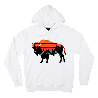 Wyoming Bison American Buffalo Vintage Souvenir Gift Hoodie