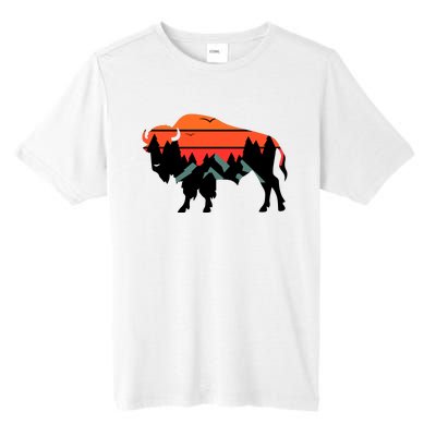 Wyoming Bison American Buffalo Vintage Souvenir Gift Tall Fusion ChromaSoft Performance T-Shirt