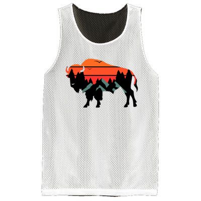 Wyoming Bison American Buffalo Vintage Souvenir Gift Mesh Reversible Basketball Jersey Tank