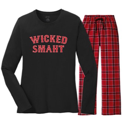 Wicked Boston Accent Women's Long Sleeve Flannel Pajama Set 