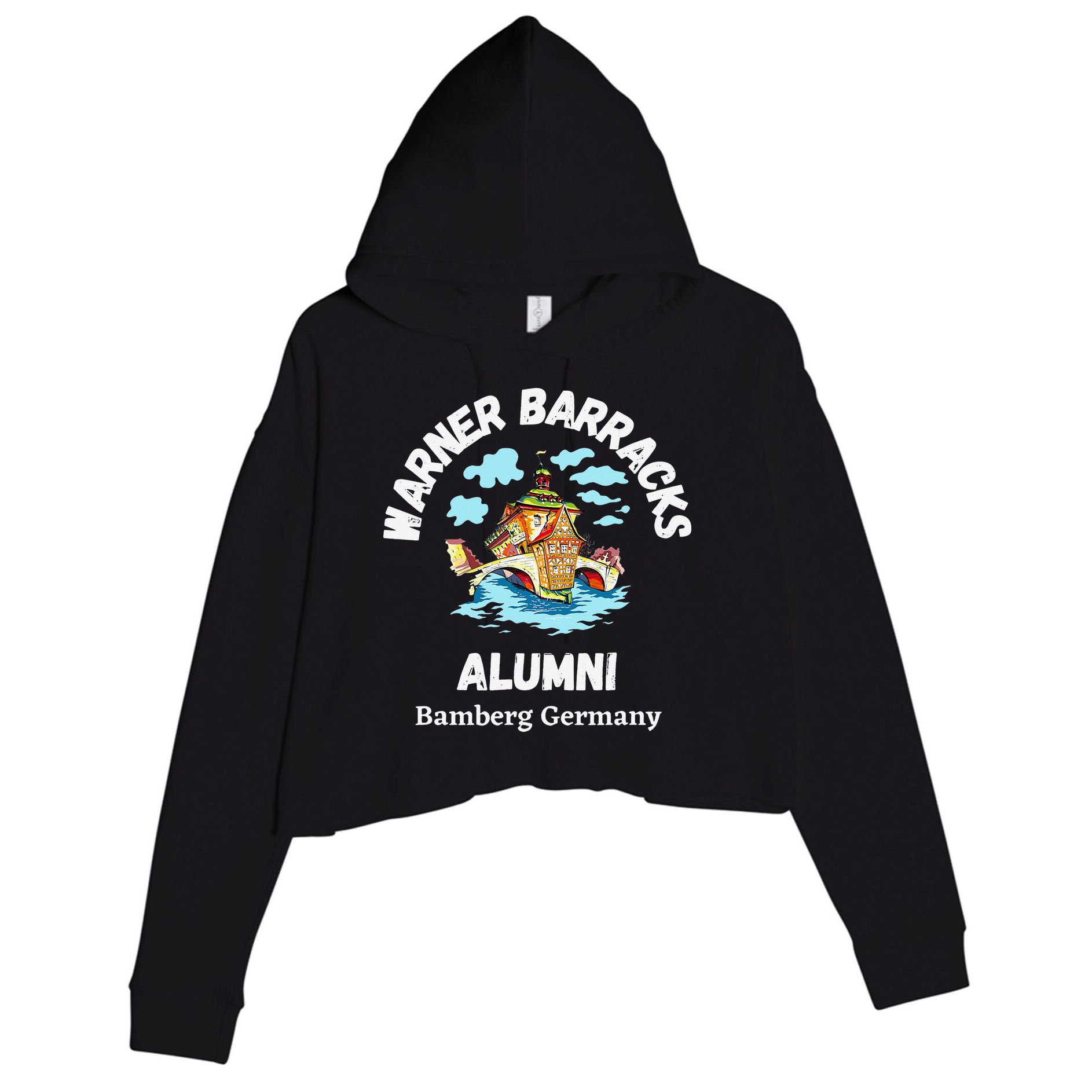 Warner Barracks Alumni Bamberg Germany Crop Fleece Hoodie