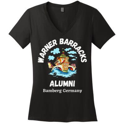 Warner Barracks Alumni Bamberg Germany Women's V-Neck T-Shirt