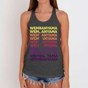 W.E.M.B.A.N.Y.A.M.A Basketball Amazing Gift Fan= Women's Knotted Racerback Tank