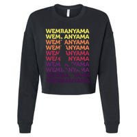 W.E.M.B.A.N.Y.A.M.A Basketball Amazing Gift Fan= Cropped Pullover Crew