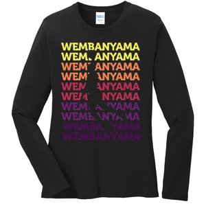 W.E.M.B.A.N.Y.A.M.A Basketball Amazing Gift Fan= Ladies Long Sleeve Shirt