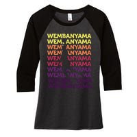 W.E.M.B.A.N.Y.A.M.A Basketball Amazing Gift Fan= Women's Tri-Blend 3/4-Sleeve Raglan Shirt