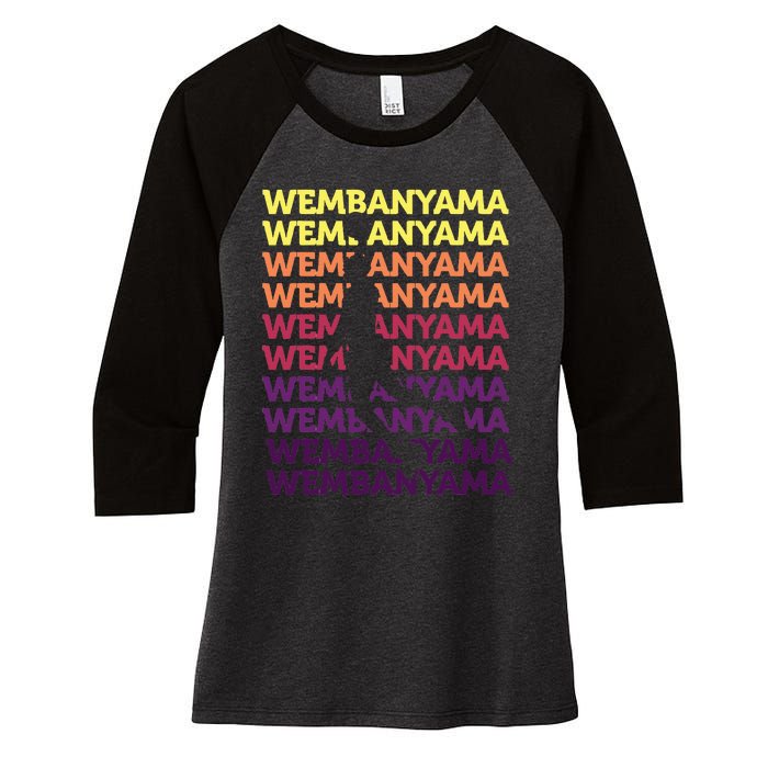 W.E.M.B.A.N.Y.A.M.A Basketball Amazing Gift Fan= Women's Tri-Blend 3/4-Sleeve Raglan Shirt