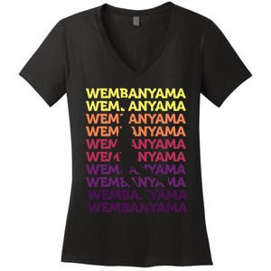 W.E.M.B.A.N.Y.A.M.A Basketball Amazing Gift Fan= Women's V-Neck T-Shirt