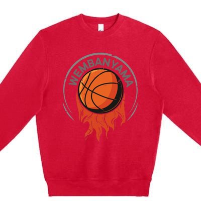 W.E.M.B.A.N.Y.A.M.A Basketball Amazing Premium Crewneck Sweatshirt