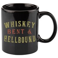 Whiskey Bent And Hell Bound Drinking Drunk Party Hellbound 11oz C Handle Ceramic Mug