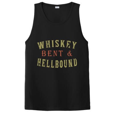 Whiskey Bent And Hell Bound Drinking Drunk Party Hellbound PosiCharge Competitor Tank