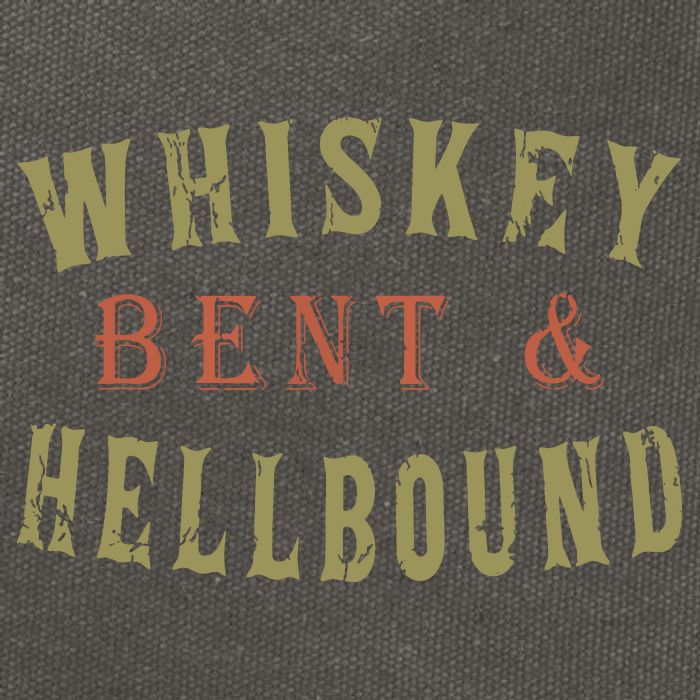 Whiskey Bent And Hell Bound Drinking Drunk Party Hellbound Cotton Canvas Backpack