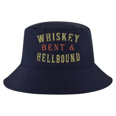 Whiskey Bent And Hell Bound Drinking Drunk Party Hellbound Cool Comfort Performance Bucket Hat