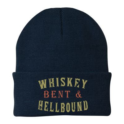 Whiskey Bent And Hell Bound Drinking Drunk Party Hellbound Beanie