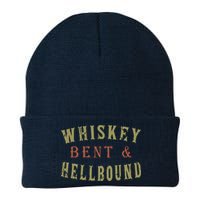Whiskey Bent And Hell Bound Drinking Drunk Party Hellbound Beanie