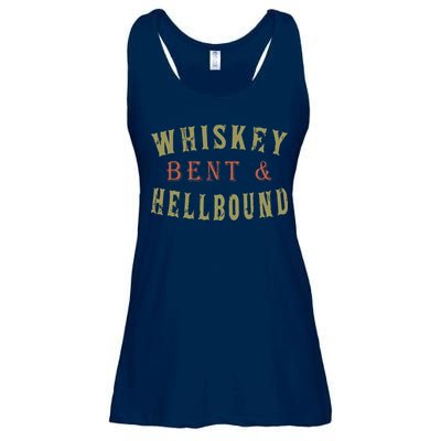 Whiskey Bent And Hell Bound Drinking Drunk Party Hellbound Ladies Essential Flowy Tank
