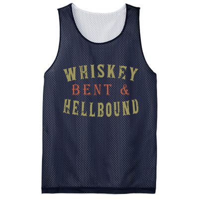 Whiskey Bent And Hell Bound Drinking Drunk Party Hellbound Mesh Reversible Basketball Jersey Tank