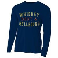 Whiskey Bent And Hell Bound Drinking Drunk Party Hellbound Cooling Performance Long Sleeve Crew