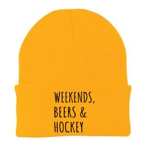 Weekends, Beers And Hockey Father's Day Gift Knit Cap Winter Beanie