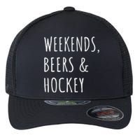 Weekends, Beers And Hockey Father's Day Gift Flexfit Unipanel Trucker Cap