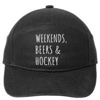 Weekends, Beers And Hockey Father's Day Gift 7-Panel Snapback Hat