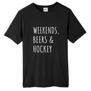 Weekends, Beers And Hockey Father's Day Gift Tall Fusion ChromaSoft Performance T-Shirt