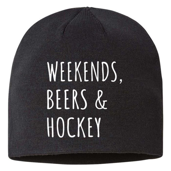 Weekends, Beers And Hockey Father's Day Gift Sustainable Beanie