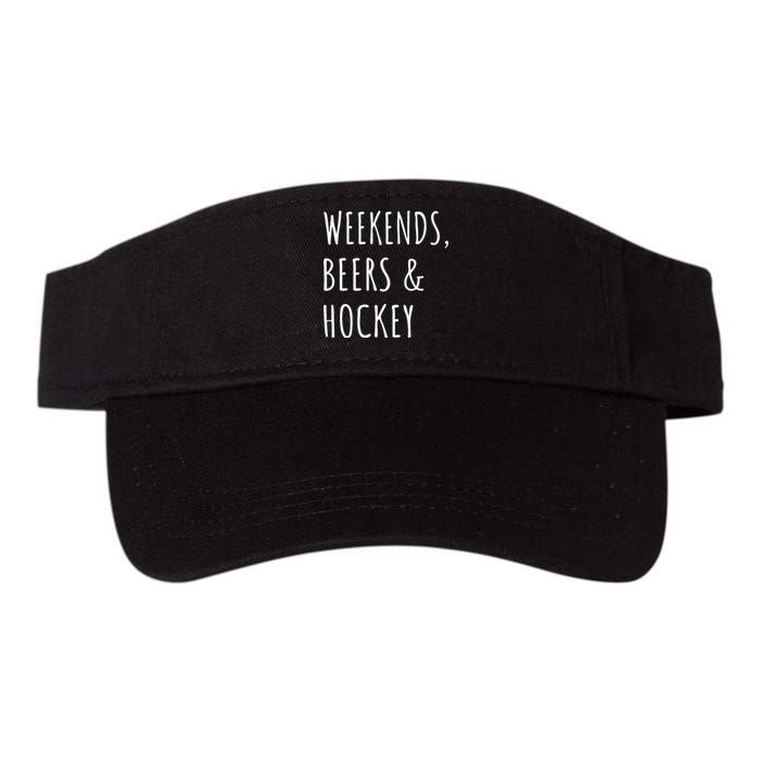 Weekends, Beers And Hockey Father's Day Gift Valucap Bio-Washed Visor