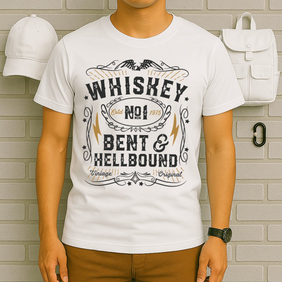 Whiskey Bent And Hellbound Country Music Biker Bourbon Gift T-Shirt