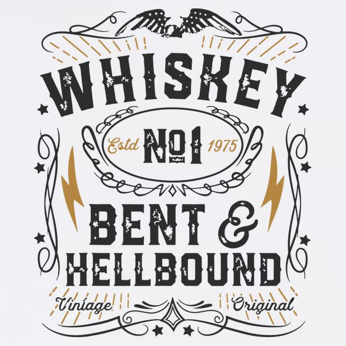 Whiskey Bent And Hellbound Country Music Biker Bourbon Gift T-Shirt