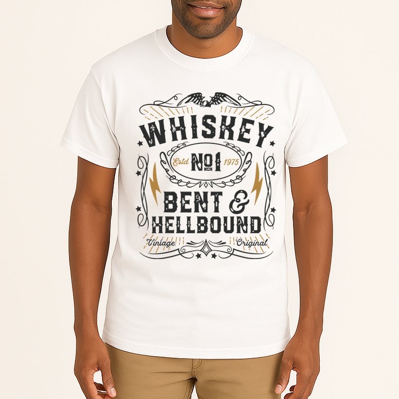 Whiskey Bent And Hellbound Country Music Biker Bourbon Gift Tall T-Shirt