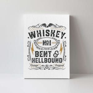 Whiskey Bent And Hellbound Country Music Biker Bourbon Gift Canvas