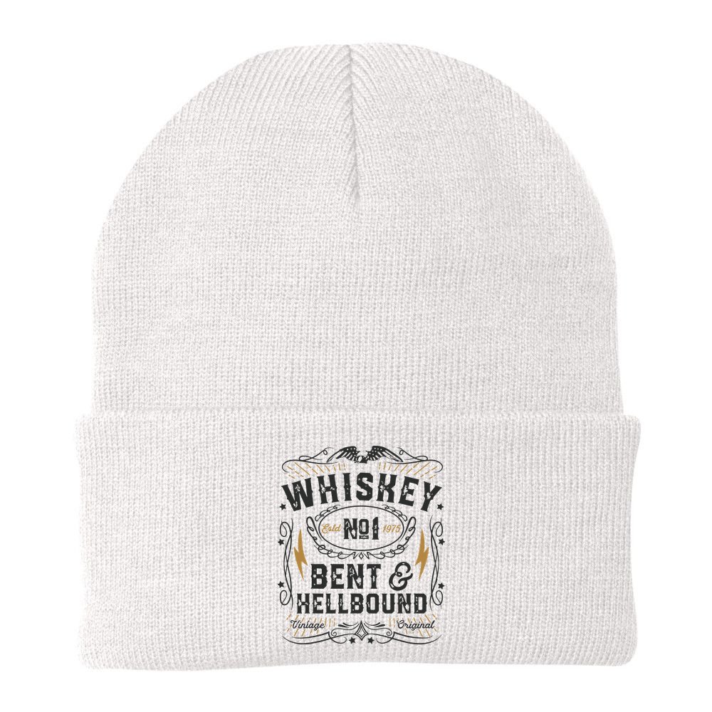Whiskey Bent And Hellbound Country Music Biker Bourbon Gift Beanie